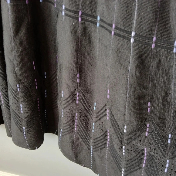 Nic & Zoe Flashing Lights midi dress 1X black purple NWT - Picture 4 of 10